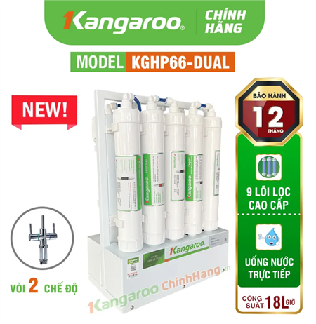 Máy lọc nước Kangaroo KGHP66-DUAL - 1 vòi 2 chế độ nước 