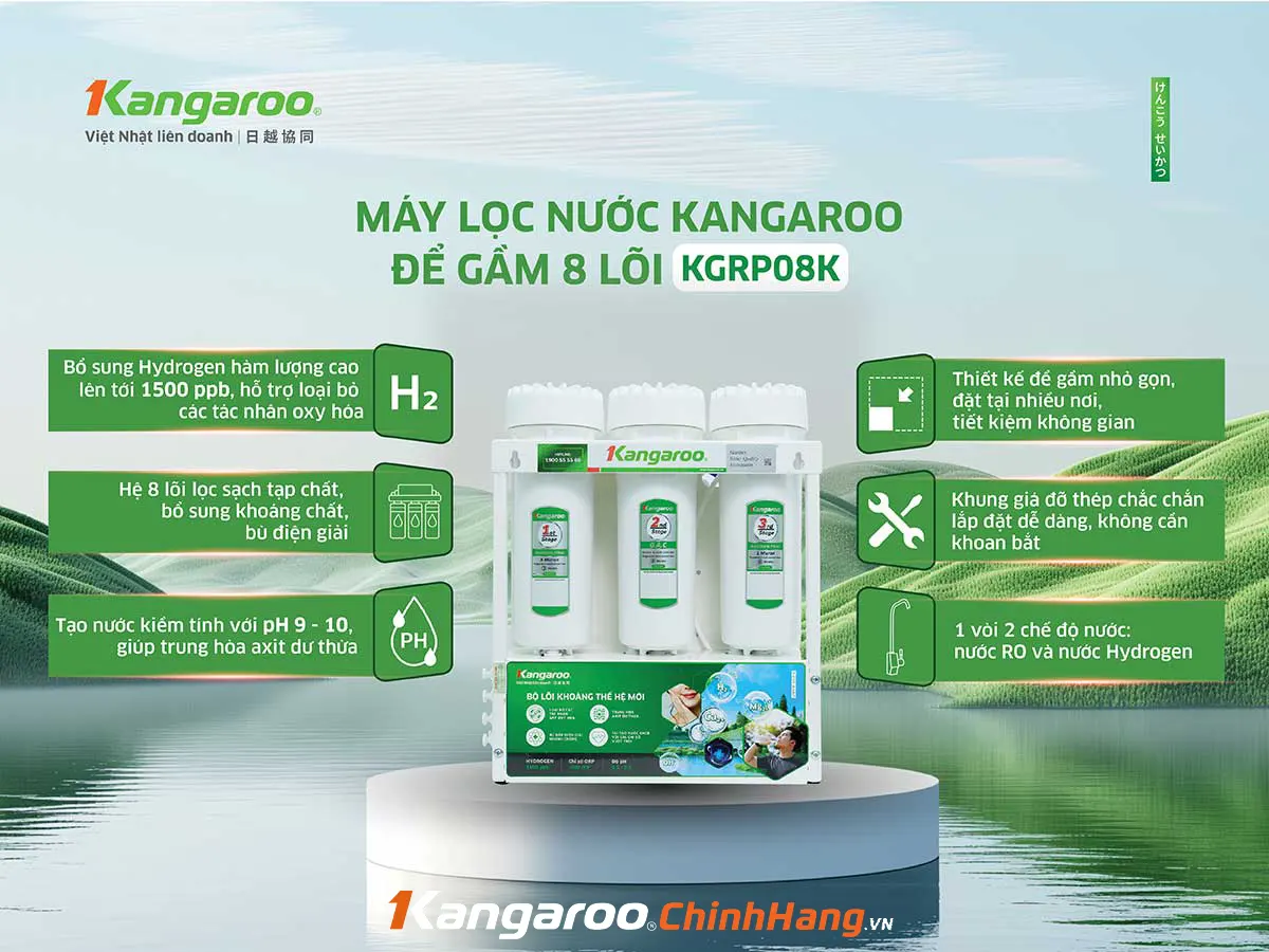 Máy lọc nước Hydrogen Kangaroo KGRP08K