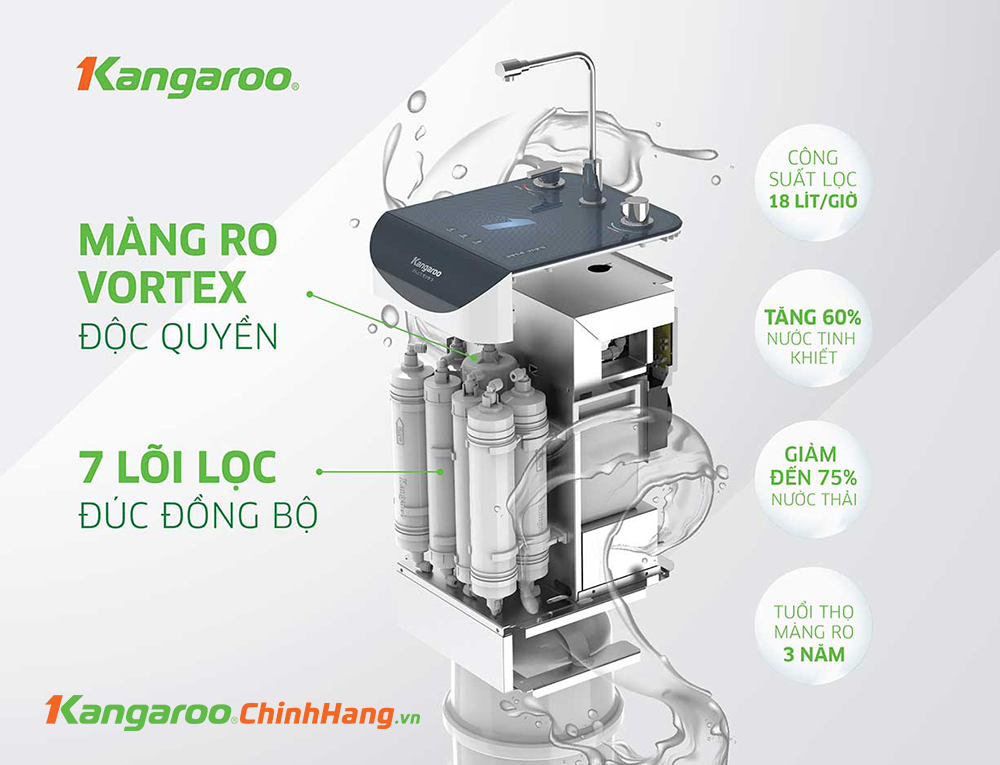 Máy lọc nước nóng lạnh Kangaroo KG10A9S