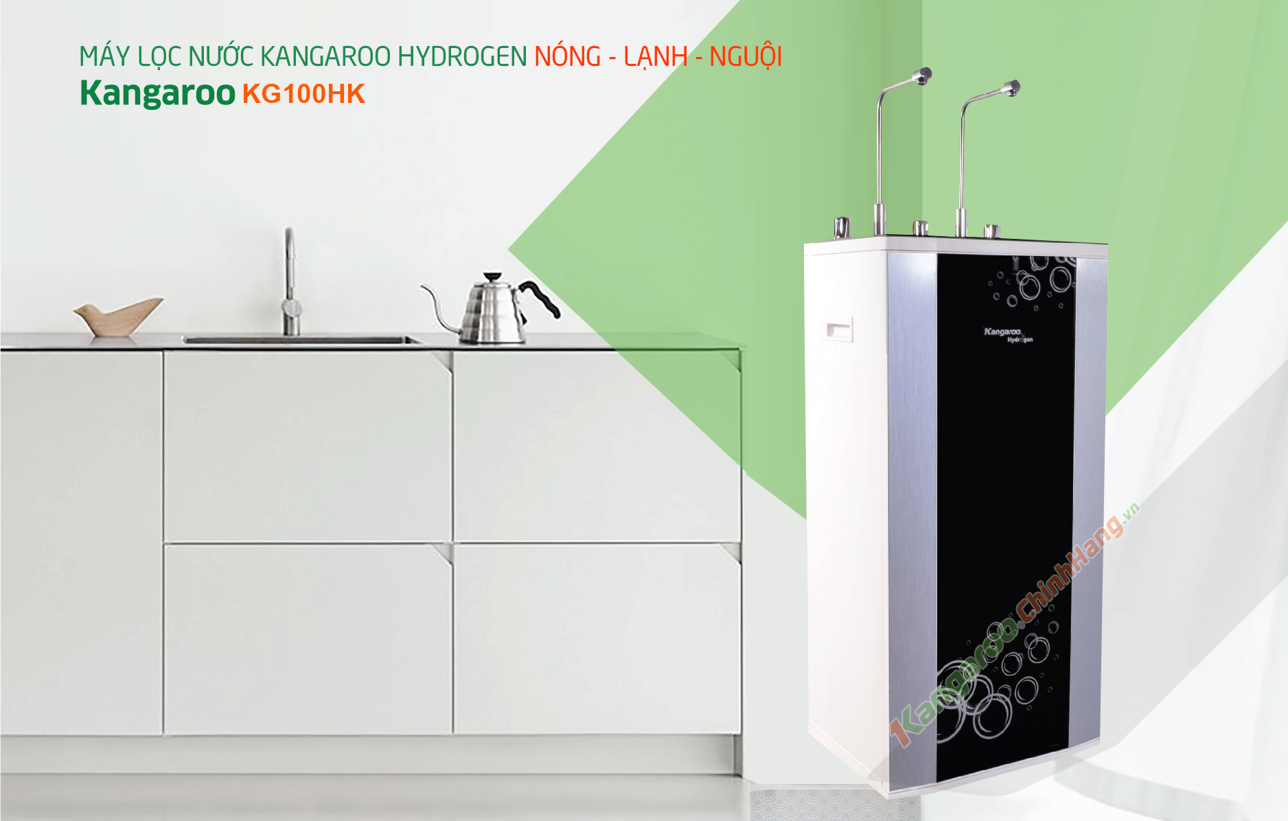Máy lọc nước Kangaroo Hydrogen KG100HK  Nóng - Lạnh - RO