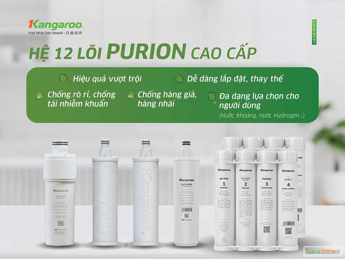 Máy lọc nước Kangaroo Hydrogen nóng lạnh KG12S2H4 Máy lọc nước Kangaroo Hydrogen nóng lạnh KG12S2H4