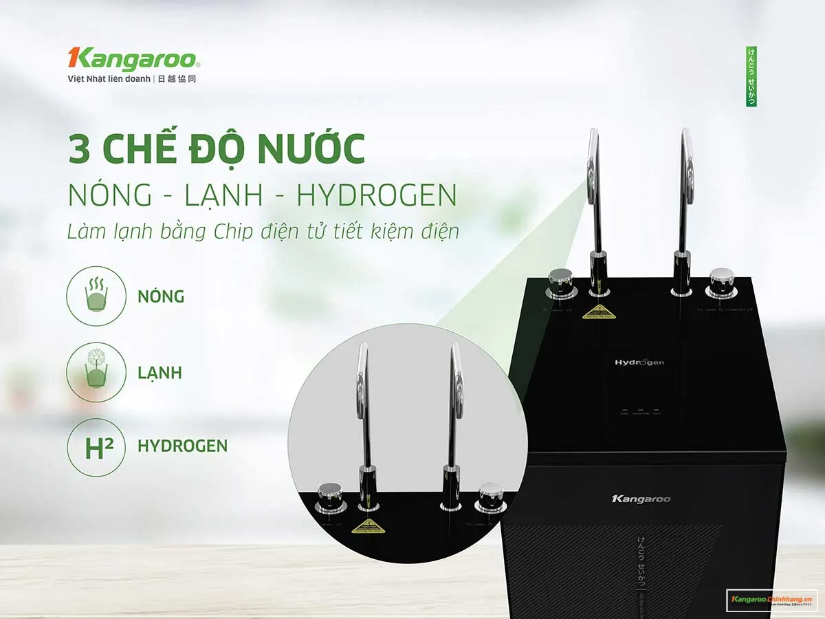 Máy lọc nước Kangaroo Hydrogen nóng lạnh KG12S2H4 Máy lọc nước Kangaroo Hydrogen nóng lạnh KG12S2H4
