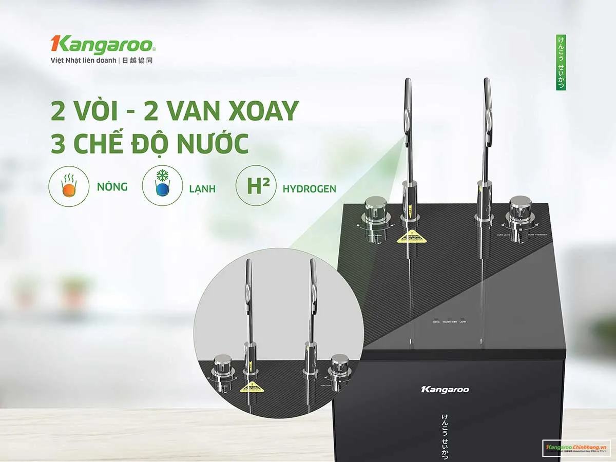 Máy lọc nước Kangaroo Hydrogen nóng lạnh KG12S3H3