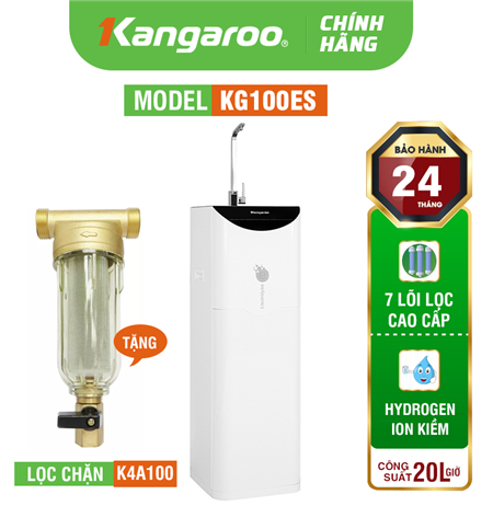 Máy lọc nước Kangaroo Hydrogen ion kiềm KG100ES Slim