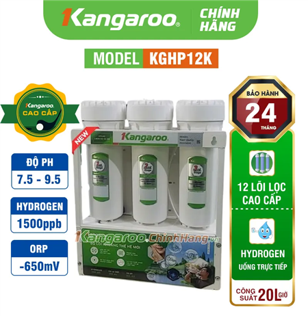 Máy lọc nước Kangaroo Hydrogen KGHP12K - 12 Lõi Mới 2025