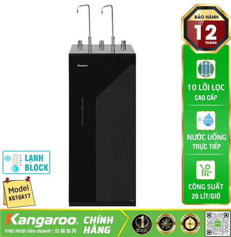 Máy lọc nước nóng lạnh Kangaroo KG10A17 - Hydrogen 10 Lõi Lọc - Mới 2024