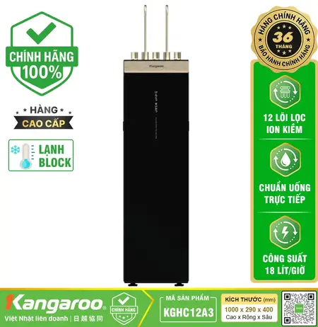 Máy lọc nước Kangaroo Hydrogen ion kiềm nóng lạnh KGHC12A3