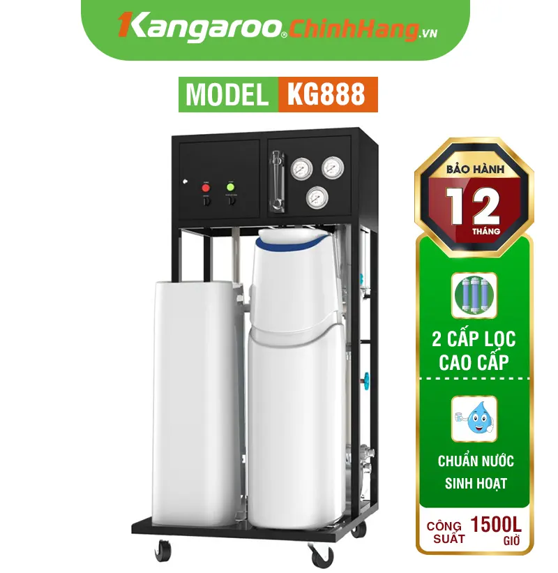 Máy lọc nước tổng đầu nguồn Kangaroo KG888 - Cao Cấp