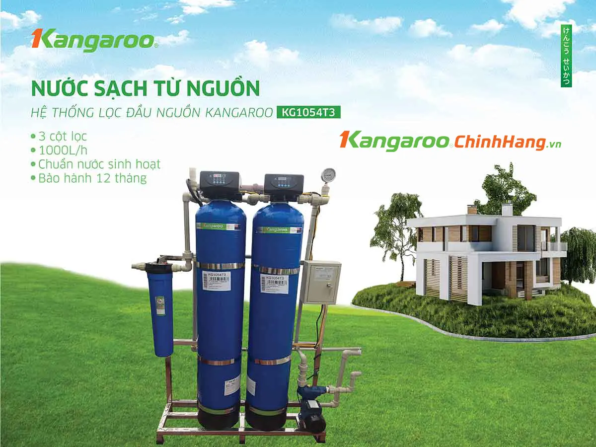 Bộ lọc nước tổng đầu nguồn Kangaroo KG1054T3