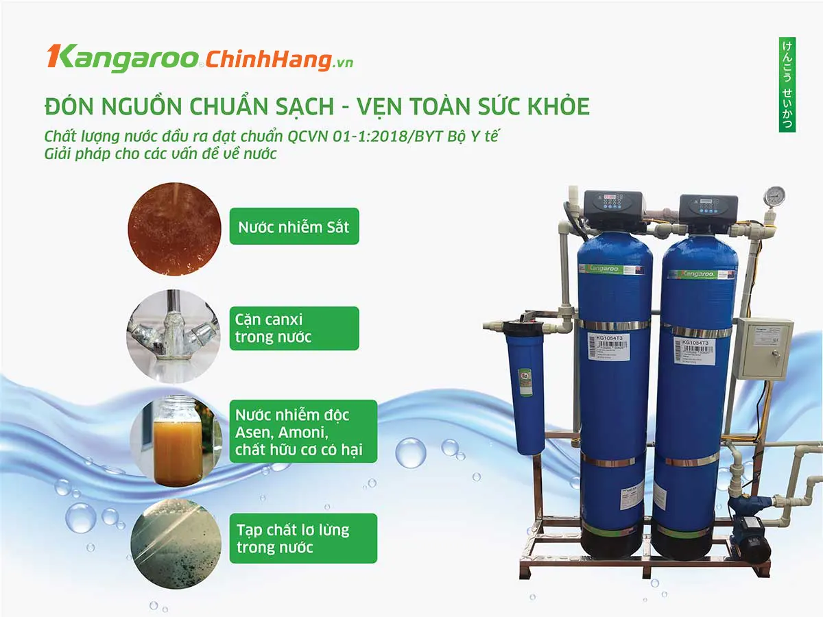 Bộ lọc nước tổng đầu nguồn Kangaroo KG1054T3