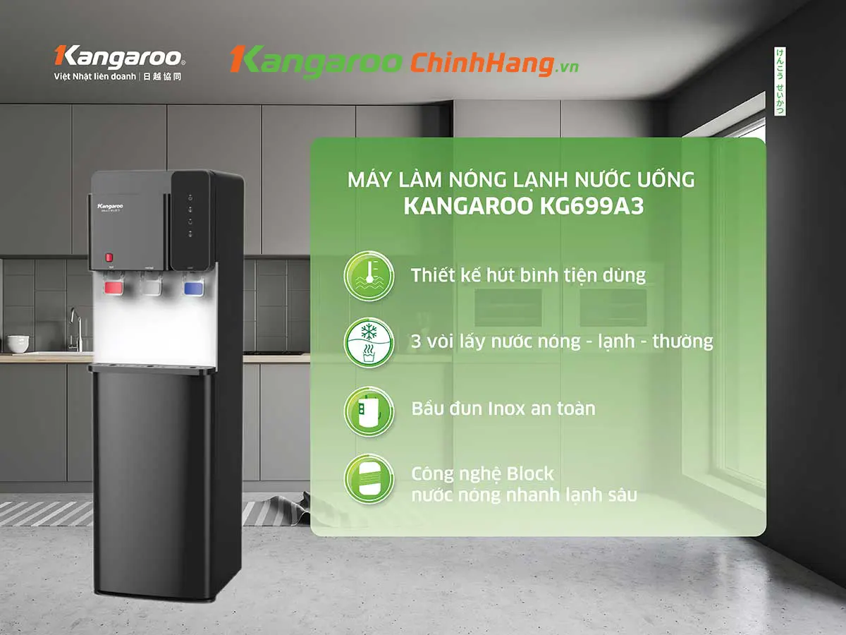 Cây nước nóng lạnh Kangaroo KG669A3