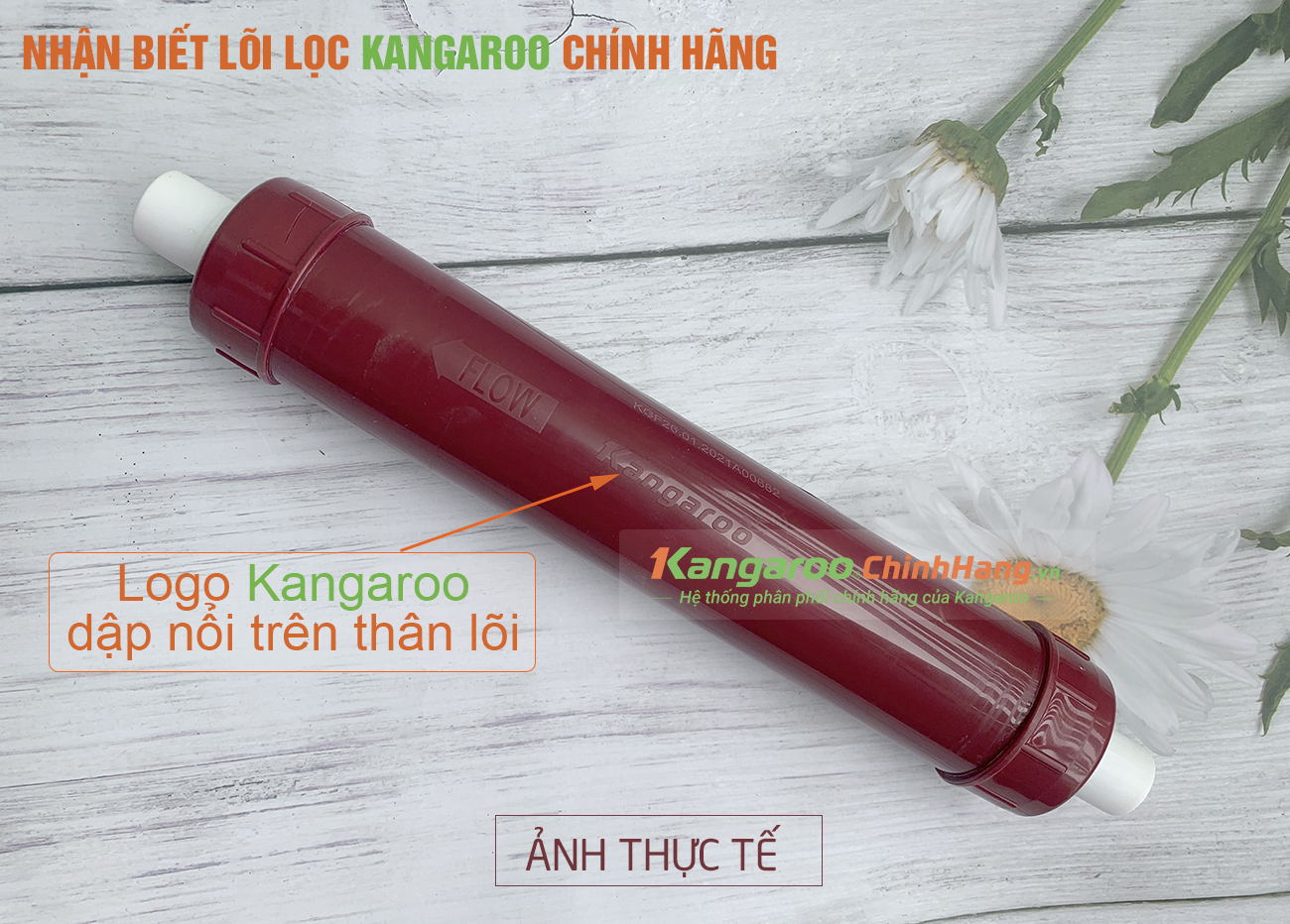 Nhận biết lõi lọc nước Kangaroo Số 6 ceramic chính hãng