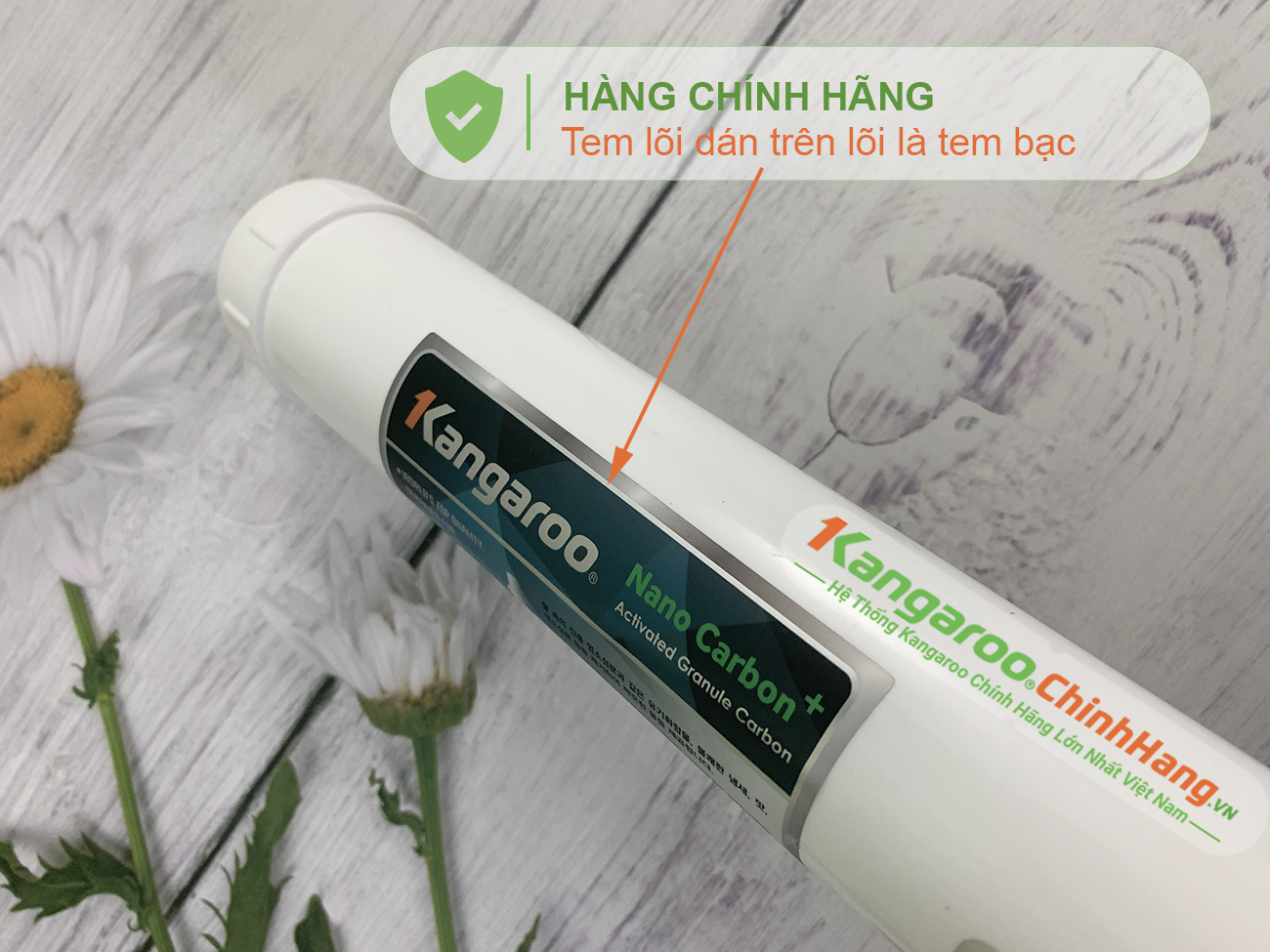 Tem Lõi lọc nước Kangaroo Hydrogen số 9 NANO CARBON + (HP) là tem bạc Tem Lõi lọc nước Kangaroo Hydrogen số 9 NANO CARBON + (HP) là tem bạc