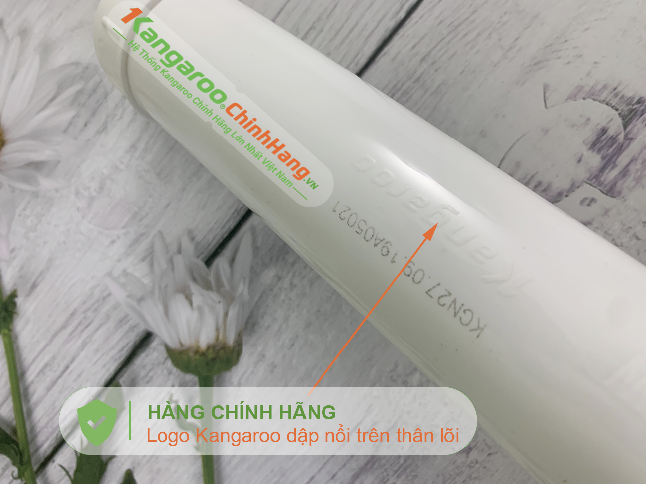 Logo Kangaroo dập nổi trên Lõi lọc nước Kangaroo Hydrogen số 9 NANO CARBON + (HP) Logo Kangaroo dập nổi trên Lõi lọc nước Kangaroo Hydrogen số 9 NANO CARBON + (HP)
