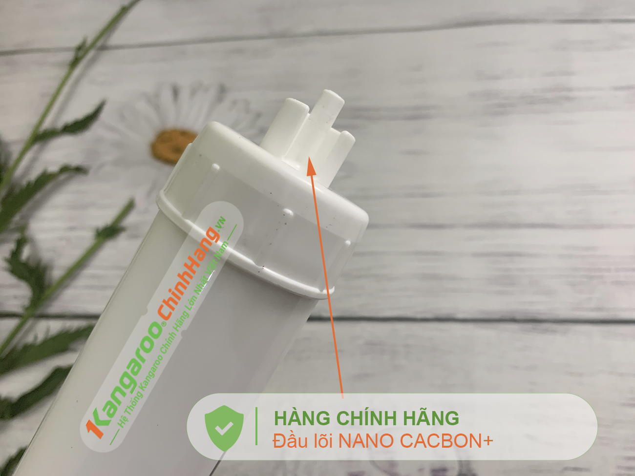 Đầu lõi dạng cút nhấn Lõi lọc nước Kangaroo Hydrogen số 9 NANO CARBON + (HP)
