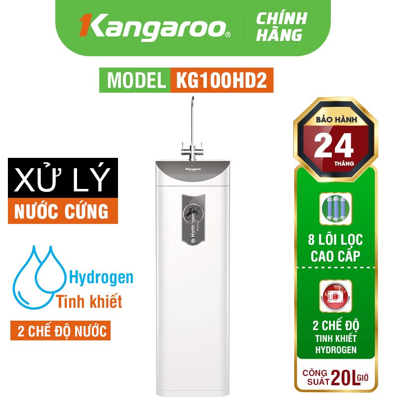 Máy lọc nước Kangaroo Hydrogen Slim Duo 2 KG100HD2