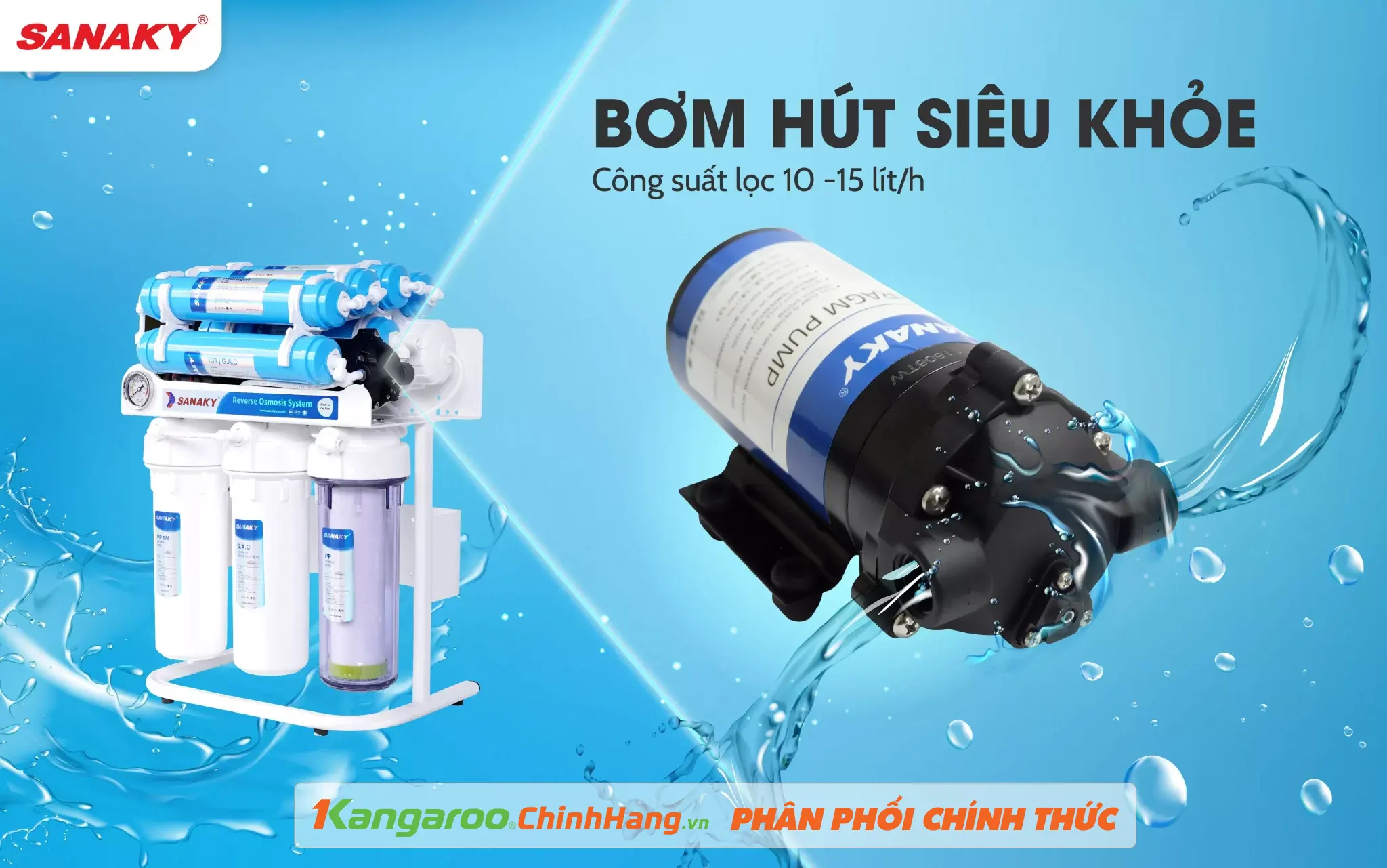 Bơm hút sâu Máy lọc nước Sanaky SNK-US2310