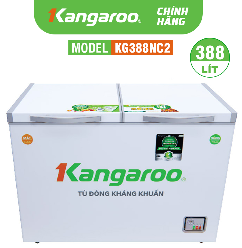 Tủ đông kháng khuẩn Kangaroo KG388NC2 - 338 lít