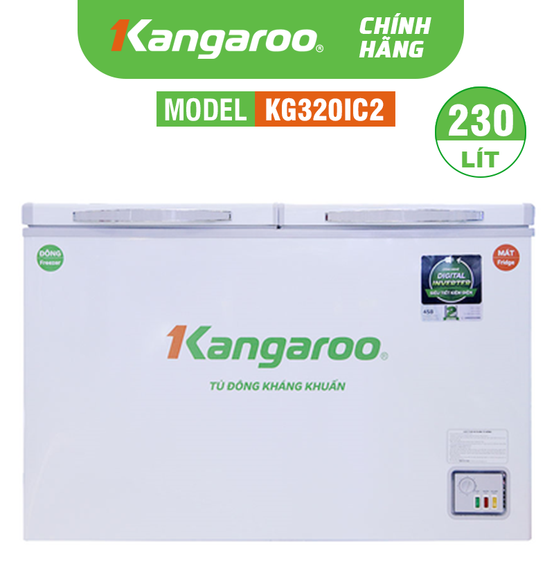 Tủ đông kháng khuẩn Kangaroo KG320IC2 - 230 lít