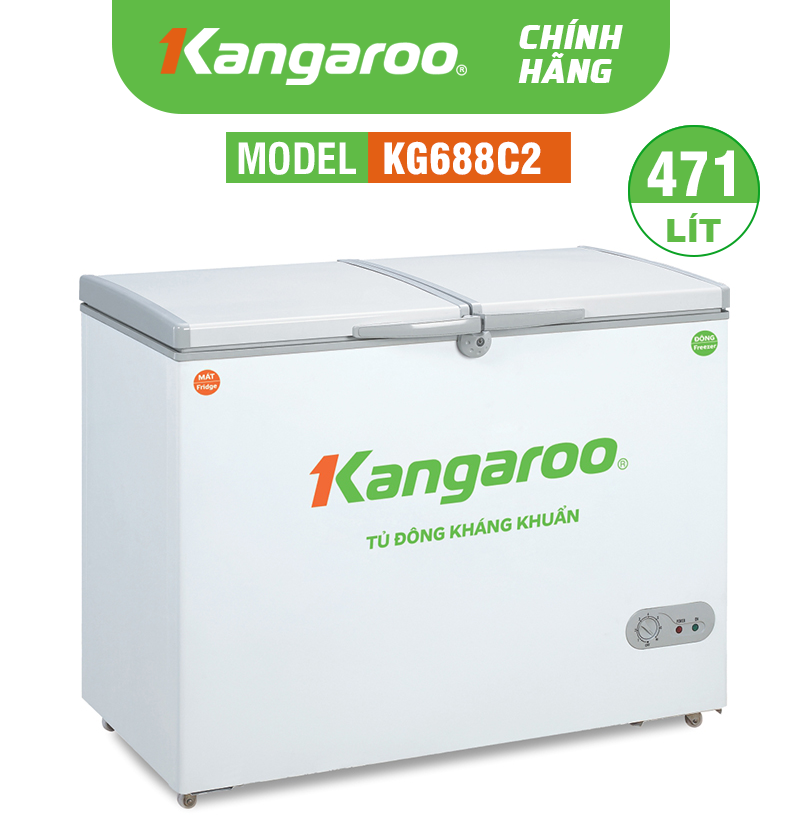 Tủ đông kháng khuẩn Kangaroo KG688C2 - 471 lít