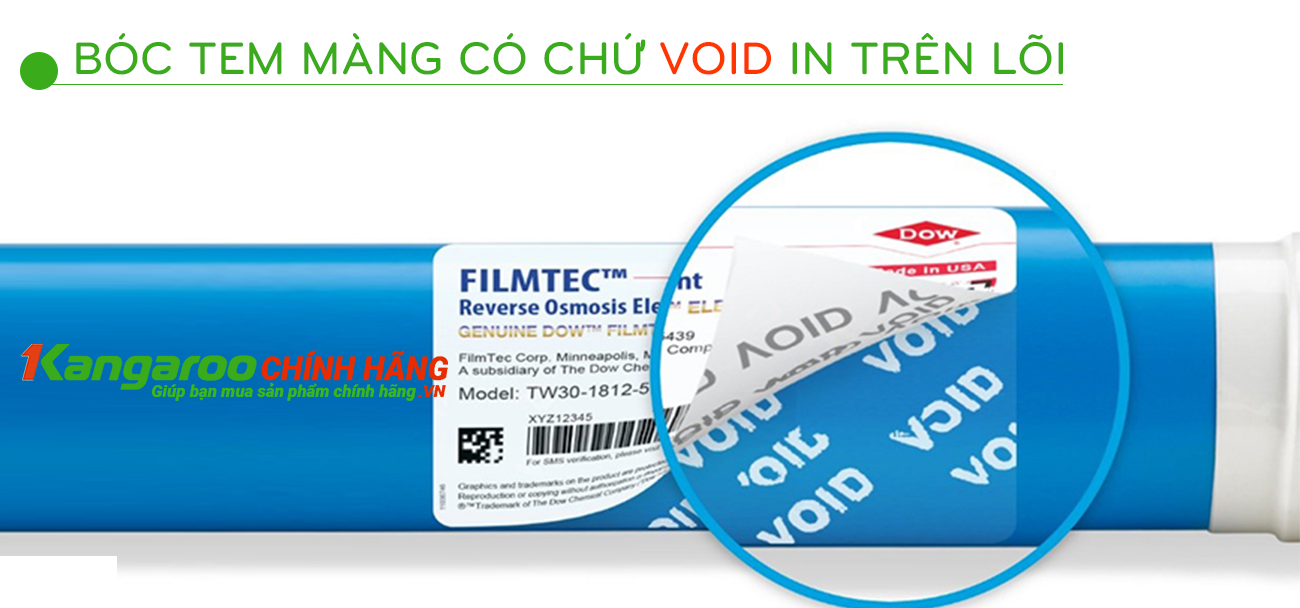 Bóc tem màng RO Filmtec