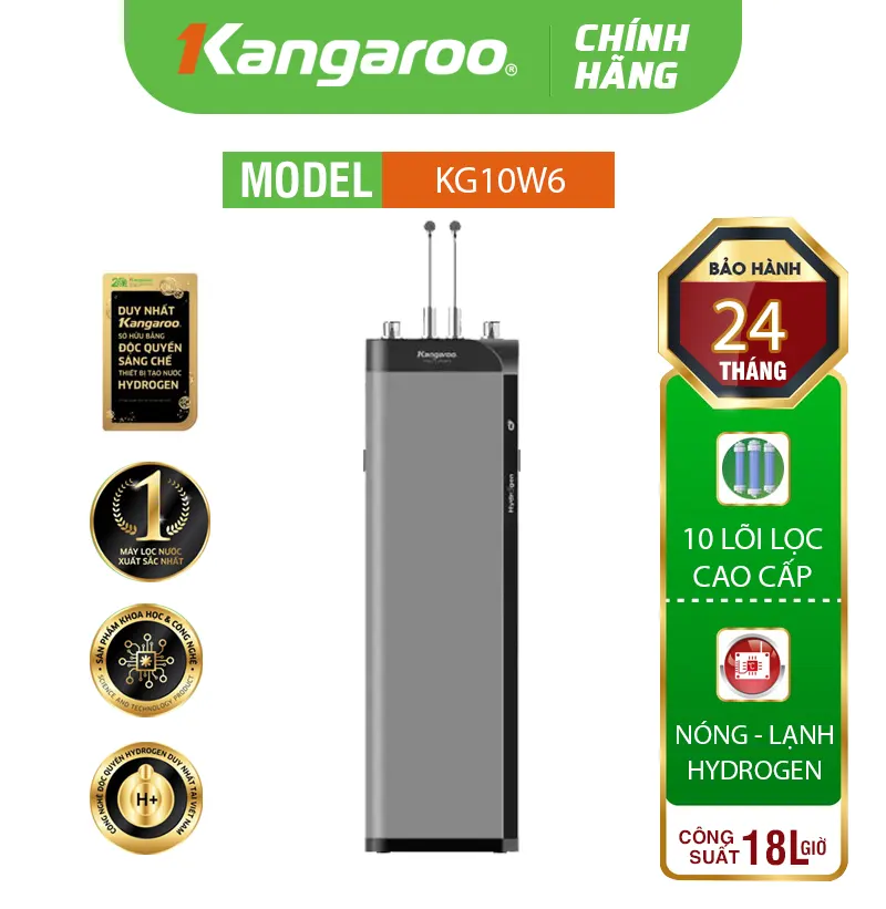 Máy lọc nước Kangaroo Hydrogen nóng lạnh Waterfall KG10W6