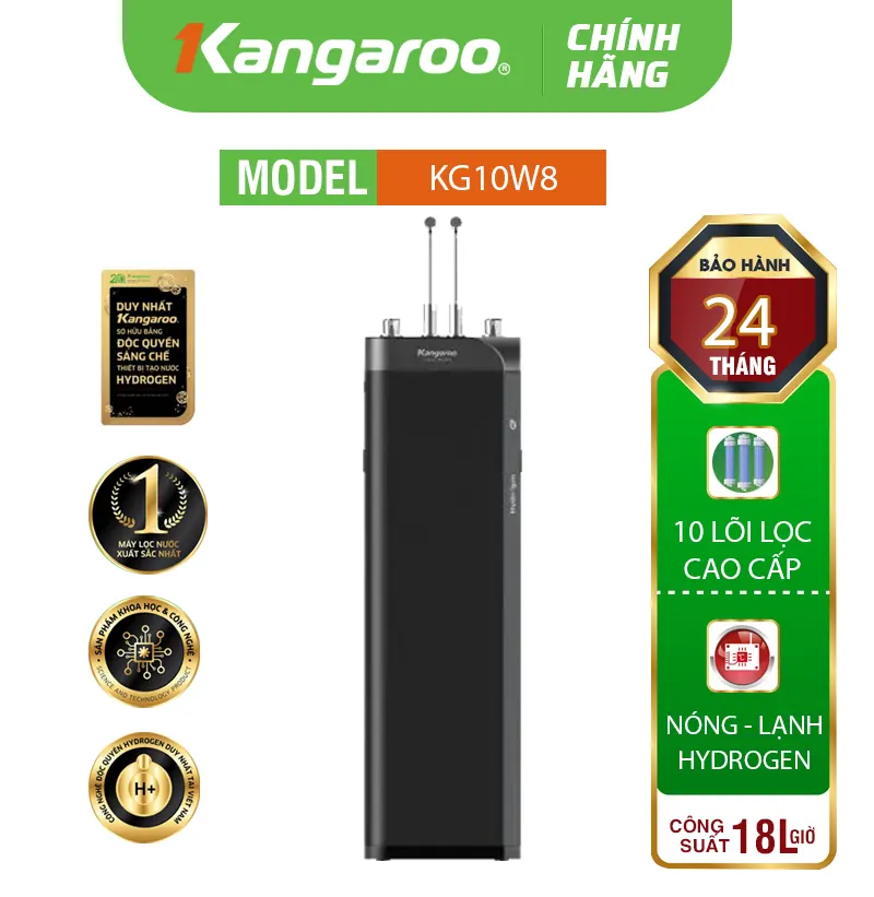 Máy lọc nước Kangaroo Hydrogen nóng lạnh Waterfall KG10W8