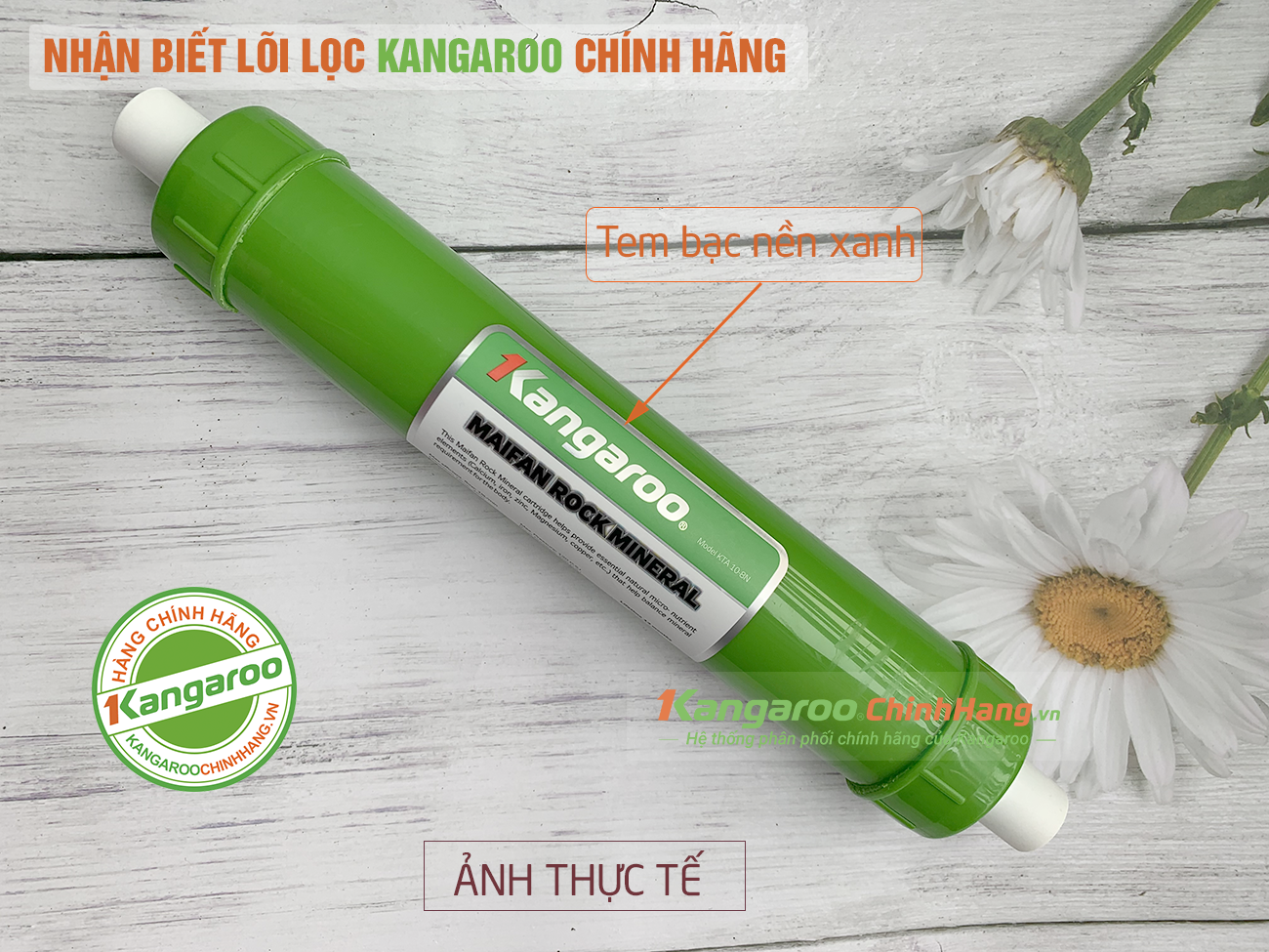 Nhận biết lõi lọc nước Kangaroo số 8 Maifan chính hãng