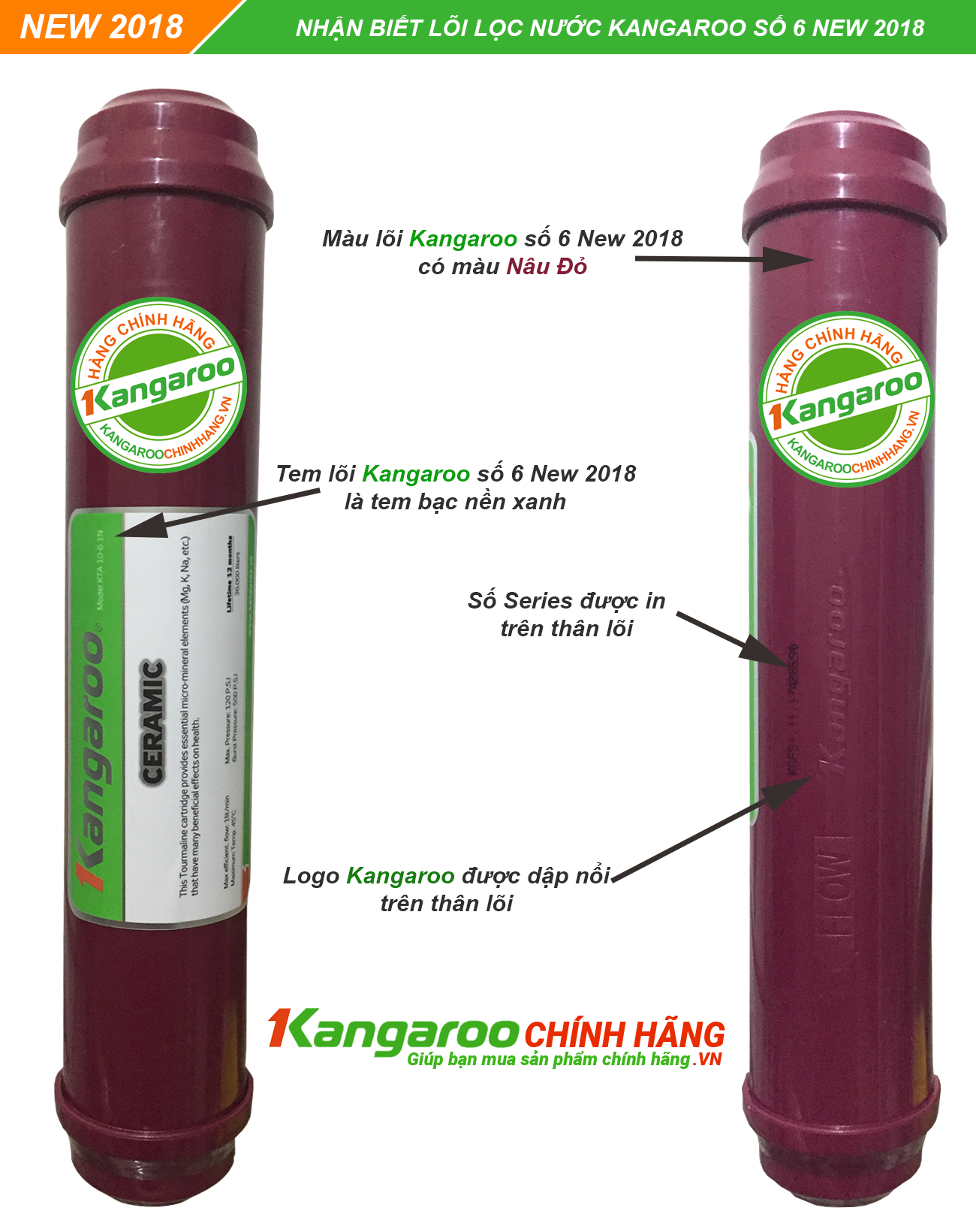 Nhận biết lõi lọc nước kangaroo số 6 chính hãng cách nhận biết lõi lọc nước kangaroo số 6 chính hãng