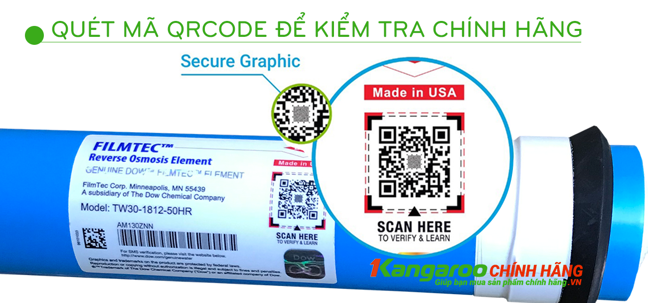 Quét mã QRCODE kiểm tra chính hãng