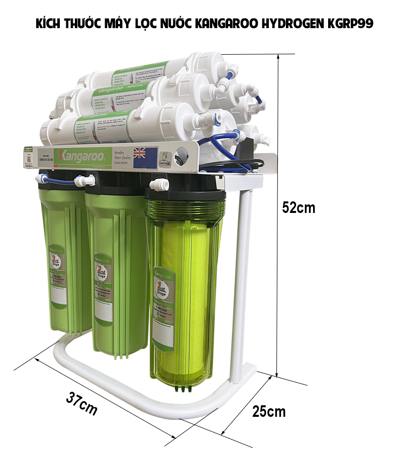 Thông số kỹ thuật máy lọc nước kangaroo Hydrogen KGRP99A